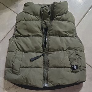 Little Bipsy Olive Puffer Vest
